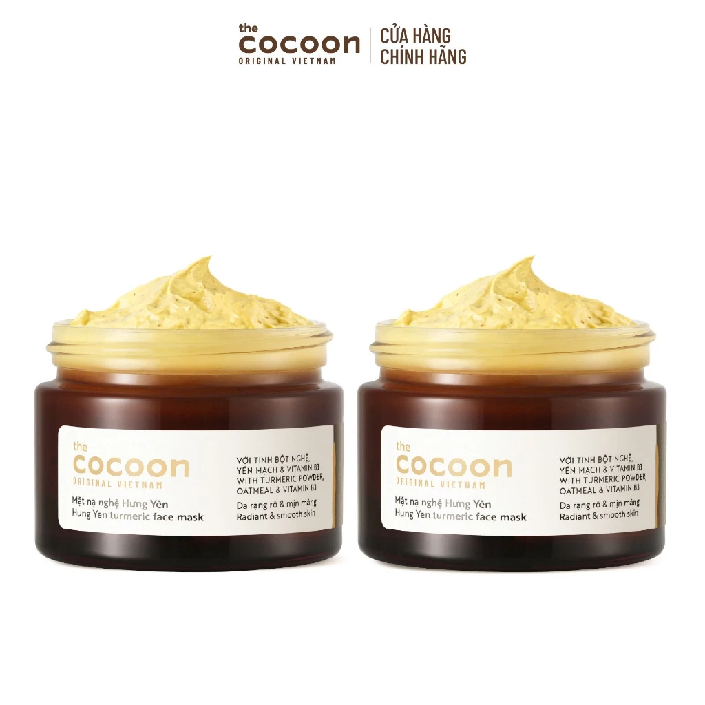 Combo 2 Mặt Nạ Nghệ Hưng Yên Giúp Sáng Da Và Mờ Thâm Cocoon 30ml